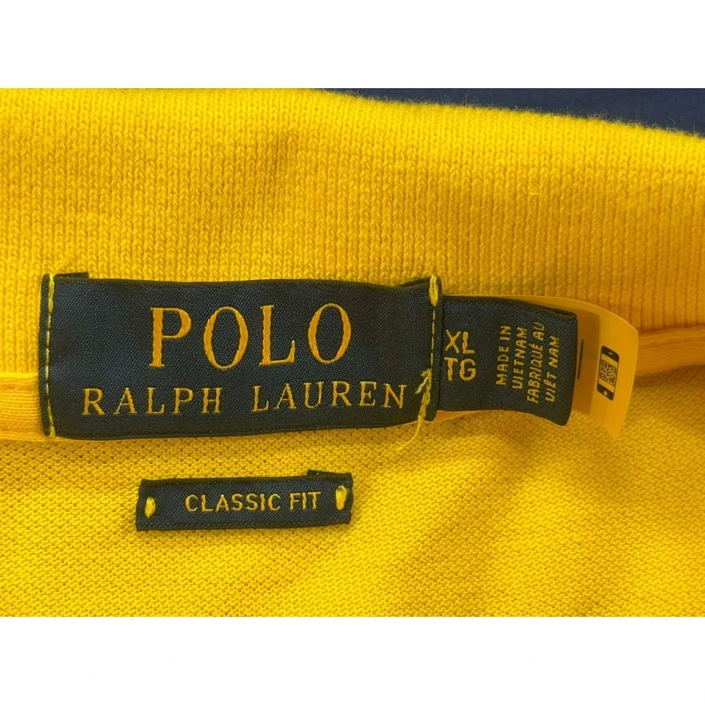 Polo Ralph Lauren Polo Shirt‎ Classic Shirt Small Pony Yellow Size XL
